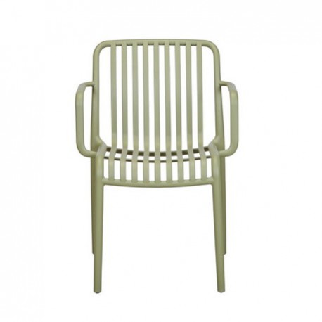 41287-262711-OLIVE Λαδί Στοιβαζόμενη Πολυθρόνα Πολυπροπυλένιου Με UV Προστασία
