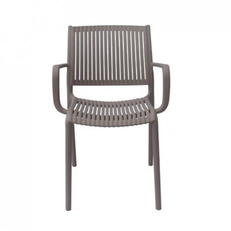 41291-262712-TAUPE Taupe Στοιβαζόμενη Πολυθρόνα Πολυπροπυλένιου Με UV Προστασία