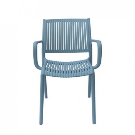 41296-262712-LIGHT-BLUE Μπλέ Στοιβαζόμενη Πολυθρόνα Πολυπροπυλένιου Με UV Προστασία