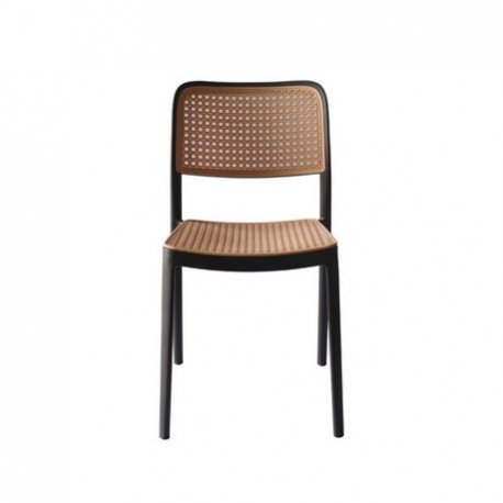 41299-262701 Taupe Μάυρη Καρέκλα Πολυπροπυλένιου Με UV Προστασία