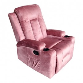 331-000007 Πολυθρόνα relax Gessel pakoworld βελούδο σάπιο μήλο 80x90x98εκ