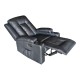 331-000003 Πολυθρόνα relax με μηχανισμό massage Gessel pakoworld PU σε μαύρη απόχρωση 80x90x98εκ
