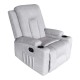 331-000008 Πολυθρόνα relax Gessel pakoworld ύφασμα σε γκρι-μπεζ 80x90x98εκ