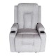 331-000008 Πολυθρόνα relax Gessel pakoworld ύφασμα σε γκρι-μπεζ 80x90x98εκ
