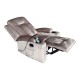 331-000010 Πολυθρόνα relax με μηχανισμό massage Gessel pakoworld βελούδο σε γκρι απόχρωση 80x90x98εκ