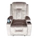 331-000010 Πολυθρόνα relax με μηχανισμό massage Gessel pakoworld βελούδο σε γκρι απόχρωση 80x90x98εκ