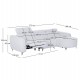 ΚΑΝΑΠΕΣ ΔΕΞΙΑ ΓΩΝΙΑ 3Θ ΜΕ RECLINE VALENTE HM3317.01R ΑΝΟΙΧΤΟ ΓΚΡΙ ΥΦΑΣΜΑ 275x160x104Yεκ