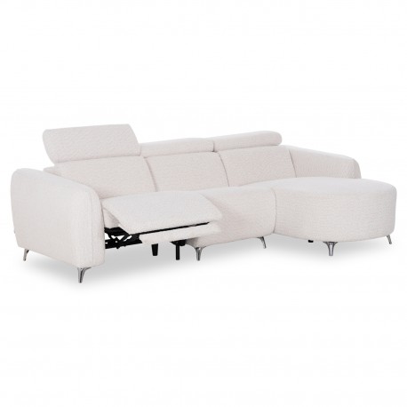 ΚΑΝΑΠΕΣ ΔΕΞΙΑ ΓΩΝΙΑ 3Θ ΜΕ RECLINE VALENTE HM3317.02R ΜΠΕΖ ΥΦΑΣΜΑ 275x160x104Yεκ