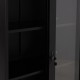 ΒΙΒΛΙΟΘΗΚΗ ΜΕ ΣΥΡΟΜΕΝΕΣ ΠΟΡΤΕΣ SIDER HM6632.01 ΜΕΤΑΛΛΙΚΗ ΜΑΥΡΗ 90x40x185Υεκ