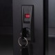 ΒΙΒΛΙΟΘΗΚΗ ΜΕ ΣΥΡΟΜΕΝΕΣ ΠΟΡΤΕΣ SIDER HM6632.01 ΜΕΤΑΛΛΙΚΗ ΜΑΥΡΗ 90x40x185Υεκ