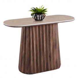 ΚΟΝΣΟΛΑ WALDEN HM18439 ΚΕΡΑΜΙΚΟ TOP ΤΡΑΒΕΡΤΙΝΑ--MDF ΒΑΣΗ ΚΑΡΥΔΙ 120x40x76Υεκ