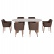 ΣΕΤ ΤΡΑΠΕΖΑΡΙΑΣ 7ΤΜΧ MELLOW HM21361 ΚΕΡΑΜΙΚΟ TOP/MDF ΠΟΔΙΑ--PU ΚΑΦΕ/ΜΕΤΑΛ.ΠΟΔΙΑ
