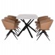 ΣΕΤ ΤΡΑΠΕΖΑΡΙΑΣ 7ΤΜΧ HANAE HM21365 ΚΕΡΑΜΙΚΟ TOP/ΜΕΤΑΛ. ΠΟΔΙΑ--PU ΜΟΚΑ/ΜΕΤΑΛ.ΠΟΔΙΑ