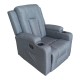 331-000014 Πολυθρόνα relax με μηχανισμό massage Gessel pakoworld ανθρακί ύφασμα 80x90x98εκ