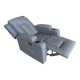 331-000014 Πολυθρόνα relax με μηχανισμό massage Gessel pakoworld ανθρακί ύφασμα 80x90x98εκ