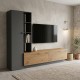 230-000276 Σύνθετο σαλονιού Tilveo pakoworld oak-ανθρακί 230x41.5x180εκ