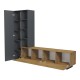 230-000276 Σύνθετο σαλονιού Tilveo pakoworld oak-ανθρακί 230x41.5x180εκ