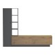 230-000276 Σύνθετο σαλονιού Tilveo pakoworld oak-ανθρακί 230x41.5x180εκ