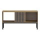 230-000291 Τραπέζι σαλονιού Delanka pakoworld oak-μαύρο 92x50x46εκ