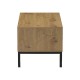 230-000291 Τραπέζι σαλονιού Delanka pakoworld oak-μαύρο 92x50x46εκ