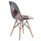 14590002 Καρέκλα ArteLibre CORYLOUS Patchwork Microfiber Ύφασμα/Ξύλο 51x46x82cm Πολύχρωμο