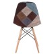 14590002 Καρέκλα ArteLibre CORYLOUS Patchwork Microfiber Ύφασμα/Ξύλο 51x46x82cm Πολύχρωμο