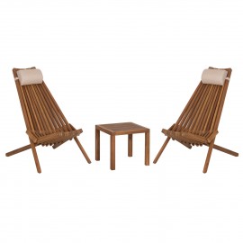 LOUNGE ΣΕΤ ΕΞ.ΧΩΡΟΥ 3ΤΜΧ SHIGAN HM10993 ΞΥΛΟ ΑΚΑΚΙΑΣ--ΜΑΞΙΛΑΡI ΚΕΦΑΛΗΣ ΣΕ ΜΠΕΖ