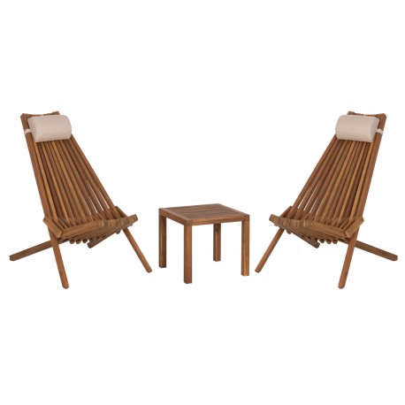 LOUNGE ΣΕΤ ΕΞ.ΧΩΡΟΥ 3ΤΜΧ SHIGAN HM10993 ΞΥΛΟ ΑΚΑΚΙΑΣ--ΜΑΞΙΛΑΡI ΚΕΦΑΛΗΣ ΣΕ ΜΠΕΖ