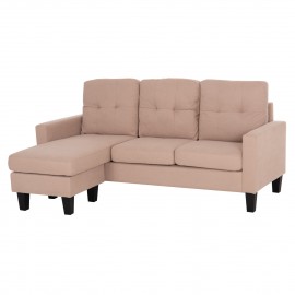 ΚΑΝΑΠΕΣ ΓΩΝΙΑ ΑΝΑΣΤΡΕΨΙΜΗ MEGGY HM3297.13 ΜΠΕΖ ΥΦΑΣΜΑ 184.5x75-129x86Yεκ.