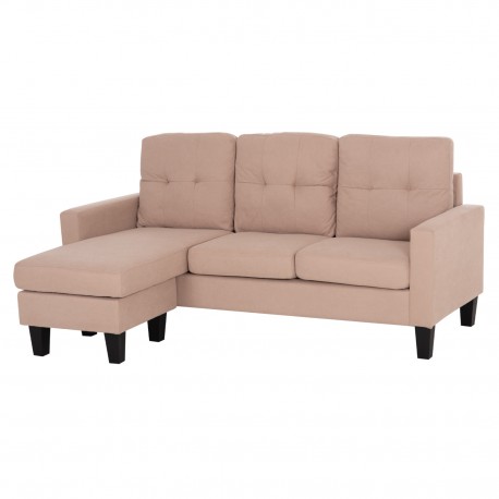 ΚΑΝΑΠΕΣ ΓΩΝΙΑ ΑΝΑΣΤΡΕΨΙΜΗ MEGGY HM3297.13 ΜΠΕΖ ΥΦΑΣΜΑ 184.5x75-129x86Yεκ.
