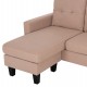 ΚΑΝΑΠΕΣ ΓΩΝΙΑ ΑΝΑΣΤΡΕΨΙΜΗ MEGGY HM3297.13 ΜΠΕΖ ΥΦΑΣΜΑ 184.5x75-129x86Yεκ.
