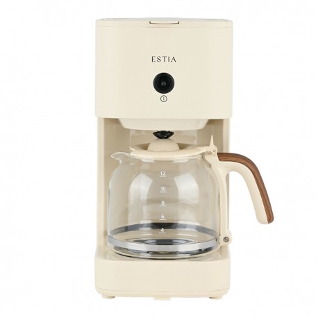 06-38595 ESTIA ΚΑΦΕΤΙΕΡΑ ΦΙΛΤΡΟΥ PURE CREAM 900W ΜΕ ΓΥΑΛΙΝΗ ΚΑΝΑΤΑ 1.5lt ΚΡΕΜ