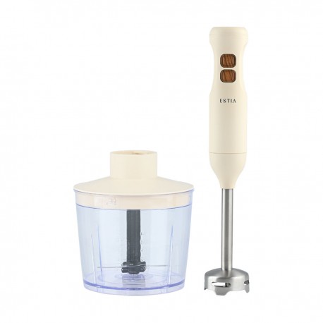 06-38618 ESTIA ΡΑΒΔΟΜΠΛΕΝΤΕΡ PURE CREAM 600W ΜΕ ΛΕΠΙΔΕΣ ΤΙΤΑΝΙΟΥ & ΔΟΧΕΙΟ 500ml ΚΡΕΜ