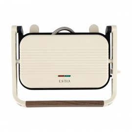 06-38489 ESTIA ΤΟΣΤΙΕΡΑ PURE CREAM 2 ΘΕΣΕΩΝ 1300W ΜΕ ΑΝΤΙΚΟΛΛΗΤΙΚΕΣ ΠΛΑΚΕΣ ΚΡΕΜ