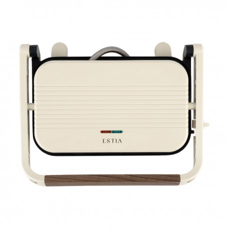 06-38489 ESTIA ΤΟΣΤΙΕΡΑ PURE CREAM 2 ΘΕΣΕΩΝ 1300W ΜΕ ΑΝΤΙΚΟΛΛΗΤΙΚΕΣ ΠΛΑΚΕΣ ΚΡΕΜ