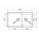 C070037611 ΝΕΡΟΧΥΤΗΣ PYRAGRANITE ALAZIA 86x50 1 3/4Β  IRON GREY