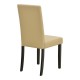 091-000028 Καρέκλα Zeben pakoworld εκρού PU με πόδι μαύρο rubberwood 43,5x55,5x93,5εκ