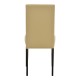 091-000028 Καρέκλα Zeben pakoworld εκρού PU με πόδι μαύρο rubberwood 43,5x55,5x93,5εκ