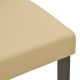 091-000028 Καρέκλα Zeben pakoworld εκρού PU με πόδι μαύρο rubberwood 43,5x55,5x93,5εκ