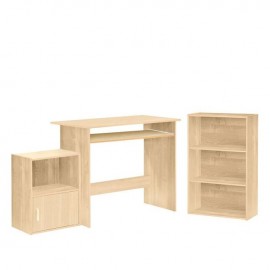 14370034 Γραφείο Σετ ArteLibre CYGNUS Φυσικό 90x50x75/50x23x80/41x29x54cm Φυσικό