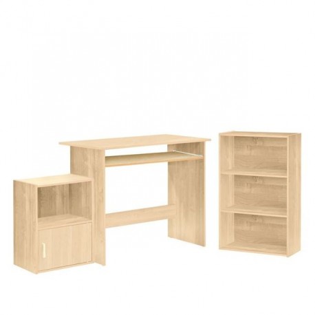 14370034 Γραφείο Σετ ArteLibre CYGNUS Φυσικό 90x50x75/50x23x80/41x29x54cm Φυσικό