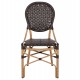 ΚΑΡΕΚΛΑ ΑΛΟΥΜΙΝΙΟΥ BAMBOO LOOK ΜΕ ΚΑΦΕ PE RATTAN HM5925.01 47x58x95Yεκ.