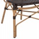 ΚΑΡΕΚΛΑ ΑΛΟΥΜΙΝΙΟΥ BAMBOO LOOK ΜΕ ΚΑΦΕ PE RATTAN HM5925.01 47x58x95Yεκ.