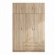 200-002081 Ντουλάπα τρίφυλλη με πατάρι Alvia pakoworld sonoma 150x51x240εκ