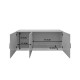 200-002082 Ντουλάπα τρίφυλλη με πατάρι Alvia pakoworld wenge 150x51x240εκ