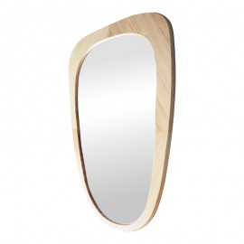 233-000063 Καθρέπτης Phaedra pakoworld MDF σε φυσική απόχρωση 74x2,5x120 εκ
