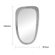233-000063 Καθρέπτης Phaedra pakoworld MDF σε φυσική απόχρωση 74x2,5x120 εκ