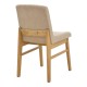 381-000021 Καρέκλα Dalby pakoworld μπεζ ύφασμα sonoma rubberwood 50x45x85,5εκ
