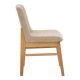 381-000021 Καρέκλα Dalby pakoworld μπεζ ύφασμα sonoma rubberwood 50x45x85,5εκ
