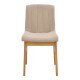 381-000021 Καρέκλα Dalby pakoworld μπεζ ύφασμα sonoma rubberwood 50x45x85,5εκ